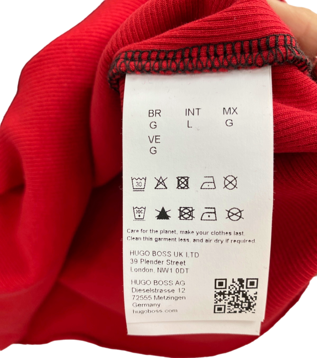 Hugo Black and Red Ombre Tank Top UK 8