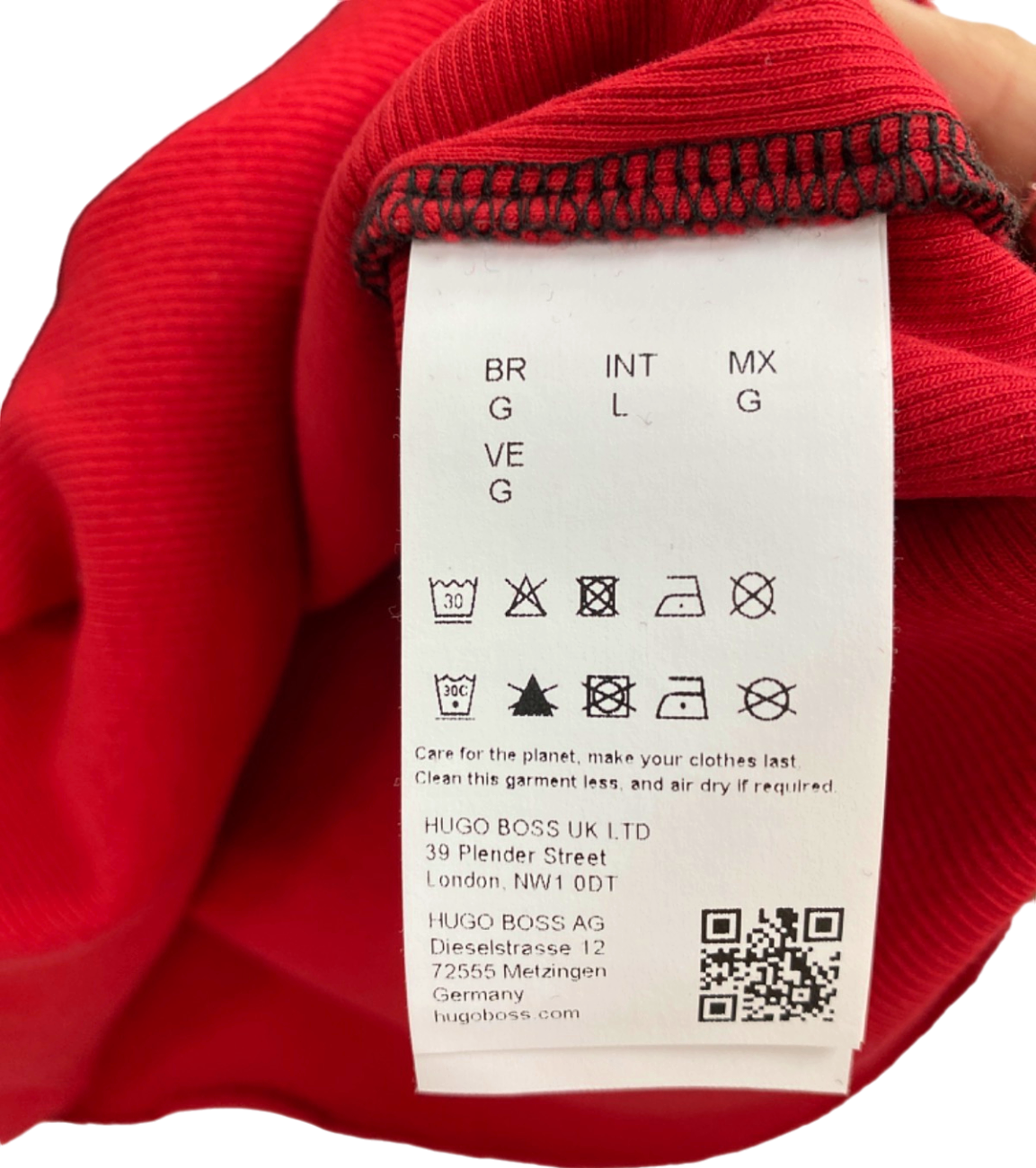 Hugo Black and Red Ombre Tank Top UK 8