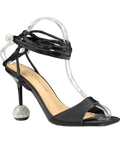 Karen Millen Black Crystal Ball Strappy Heel UK 3 EU 36 👠