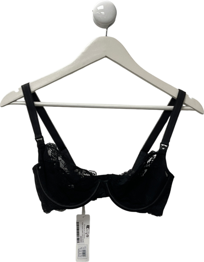 Seraphine Black Plunge Lace Nursing Bra UK 32D