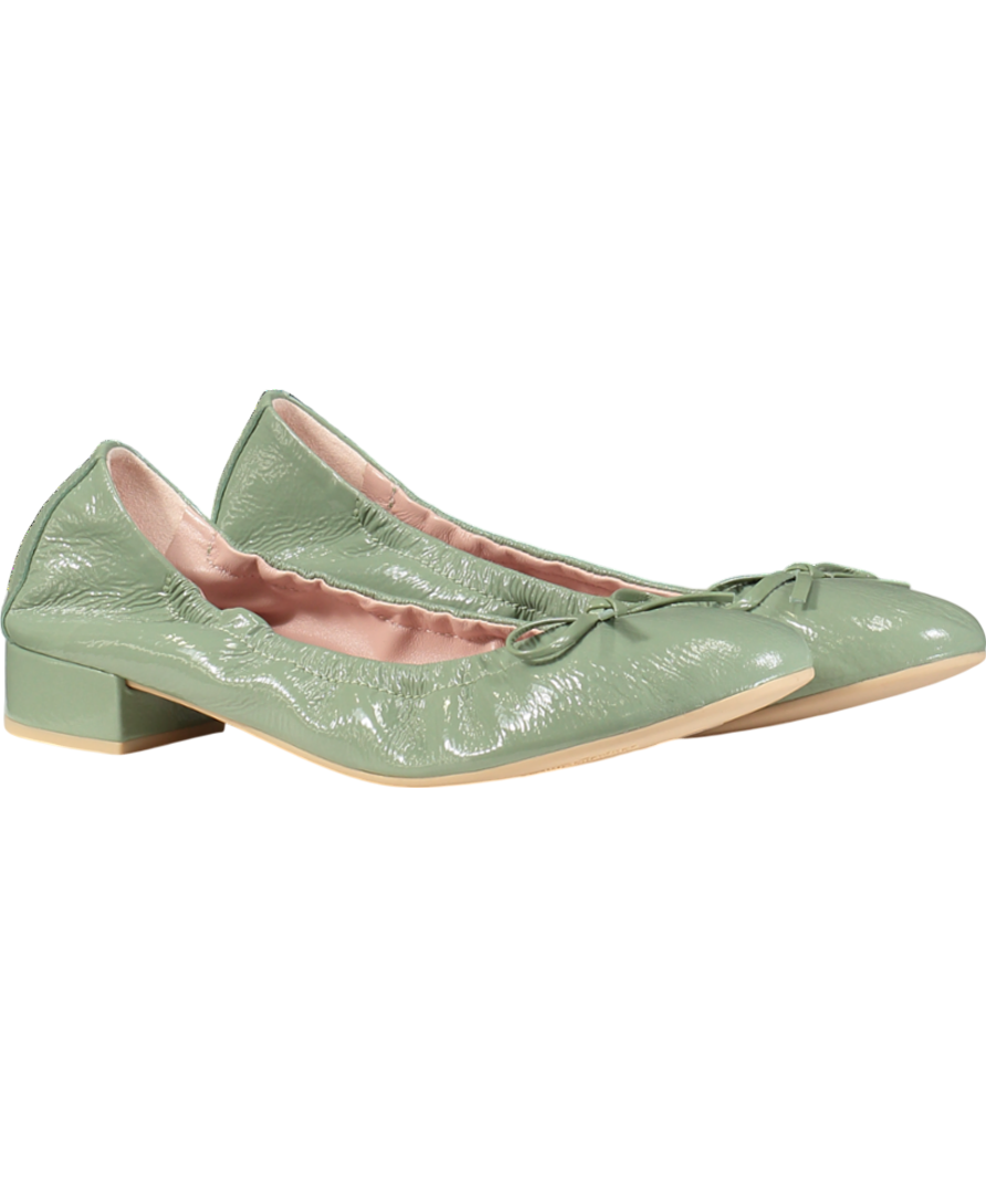 Pretty Ballerinas Green Gretschen Ballerina Pumps UK 8 EU 41 👠