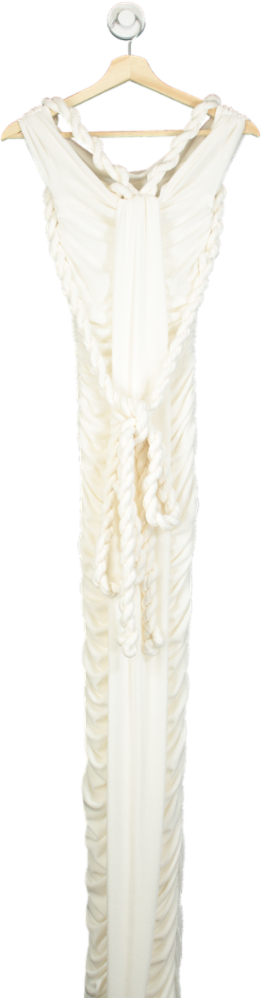 KHANUM’S Ivory Ruched Dress UK XS