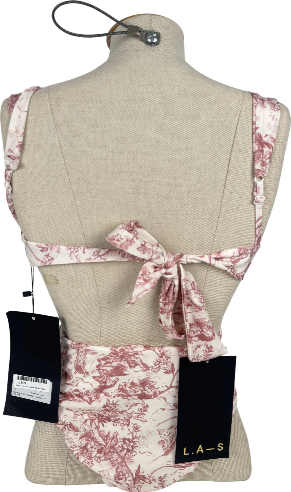 L.A-SPACE Pink Selene Sculpt Bikini UK 8