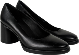 ECCO Black Sculpted Lx 55 Women's Leather Block-heeled Pump UK 9 EU 42