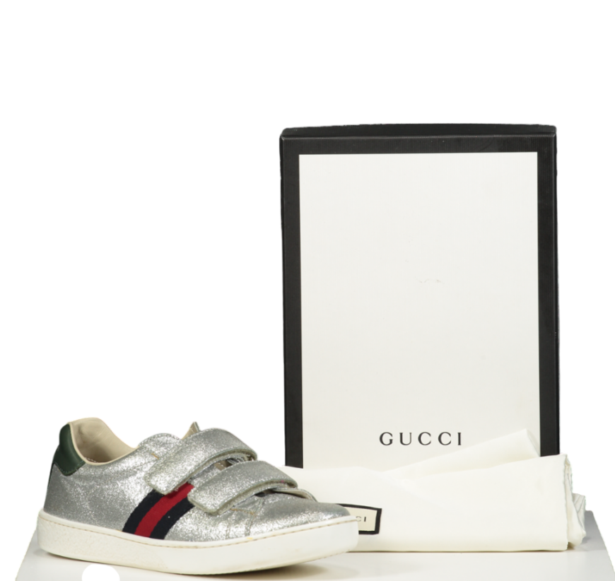 GUCCI Ace Metallic Sneakers UK 1 EU 33 👼