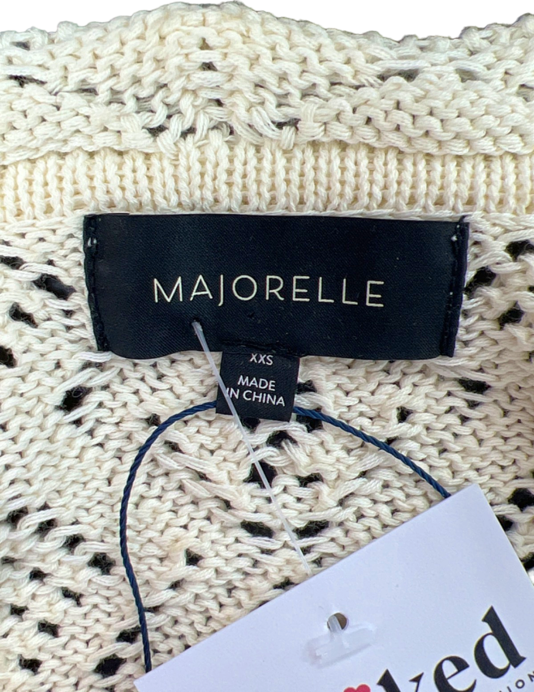 Majorelle Cream Crochet Knit Cardigan UK XXS