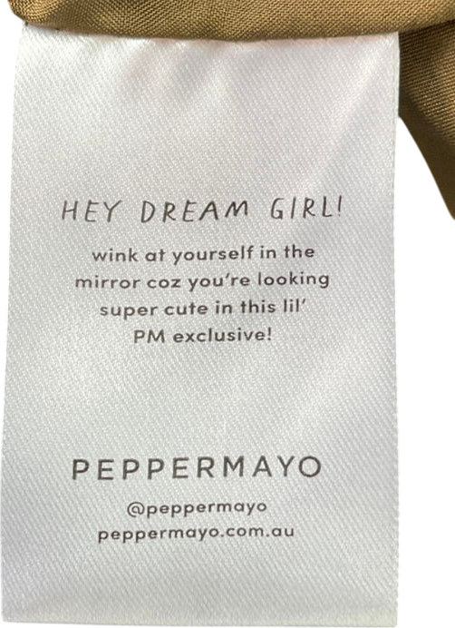 peppermayo Brown West District Pu Top & Skirt Set UK 8