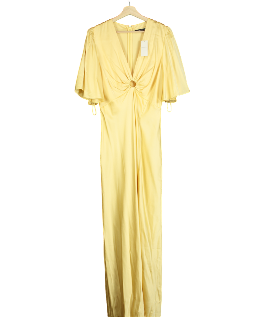 Abercrombie & Fitch Yellow O-ring Maxi Dress UK L