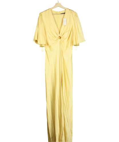 Abercrombie & Fitch Yellow O-ring Maxi Dress UK L