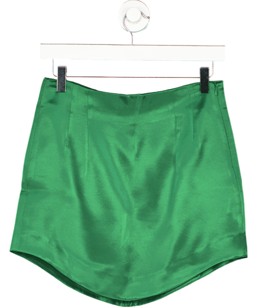 ZARA Green Satin Mini Skirt UK 8