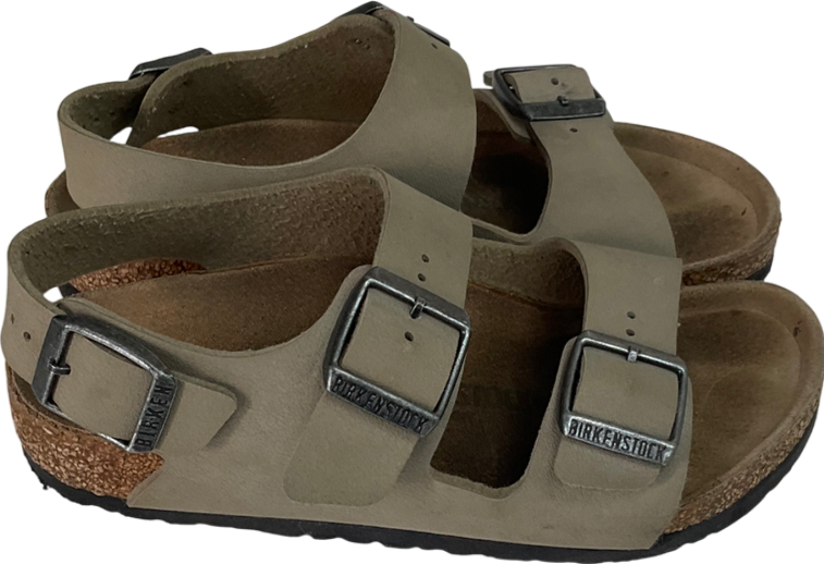 Birkenstock Green Milano Kids Bfbc Earthy Veg Narrow Faded Khaki UK 11 EU 29 👼