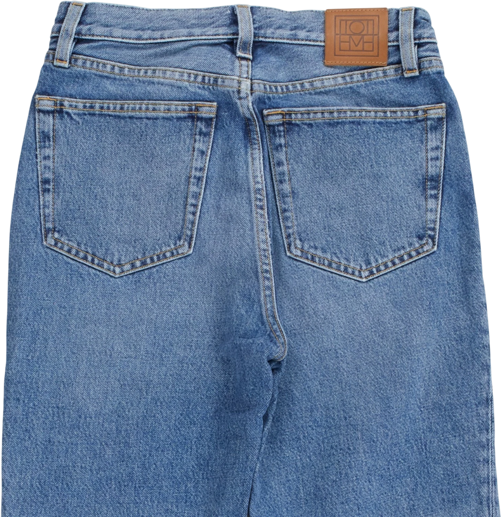 TOTEME Vintage Blue Wash Classic Cut Slim Straight Leg Jeans W25