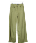 REISS Khaki Green Colorado Garment Dyed Wide Leg Trousers UK 8