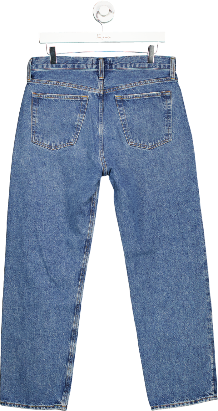 AGOLDE Blue Straight Leg Jeans UK 32