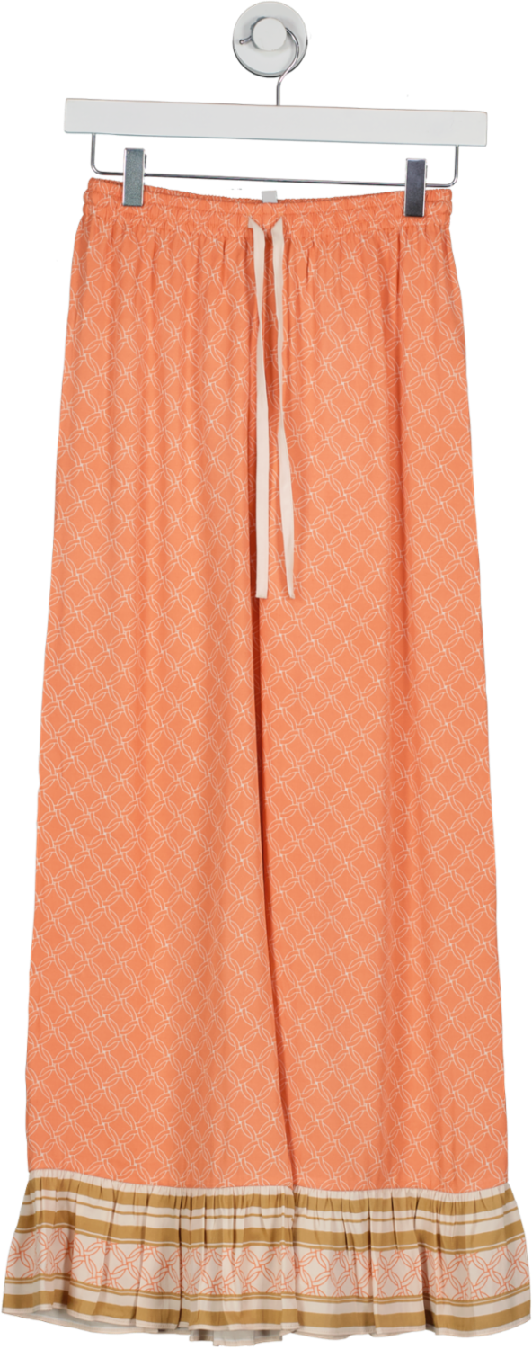 & Other Stories Orange Wide Leg Trousers UK 6