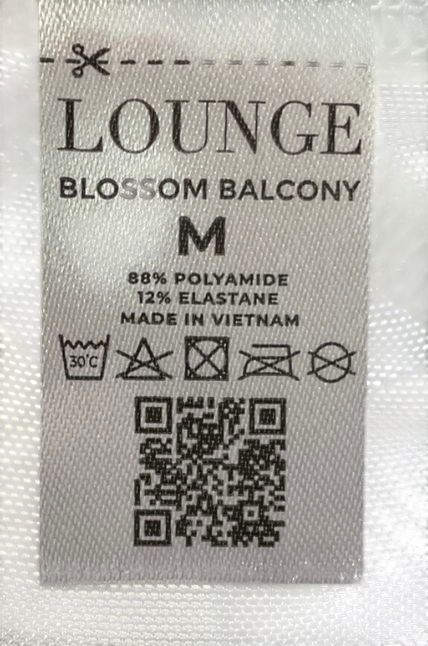 Lounge Underwear White Blossom Balcony Thong UK M