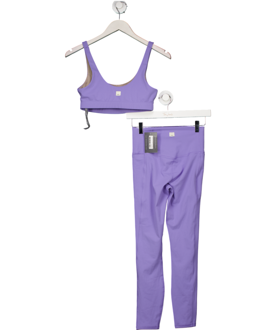 VUORI Purple 2-piece Lilac Activewear Leggings And Top Set UK S