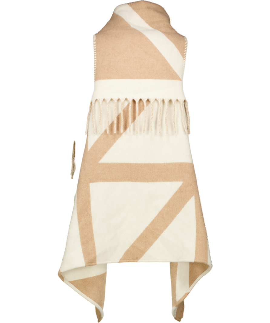 J. MCLAUGHLIN Cream / C Amel Wool Blend Milda Gilet In Geo Diamond One Size