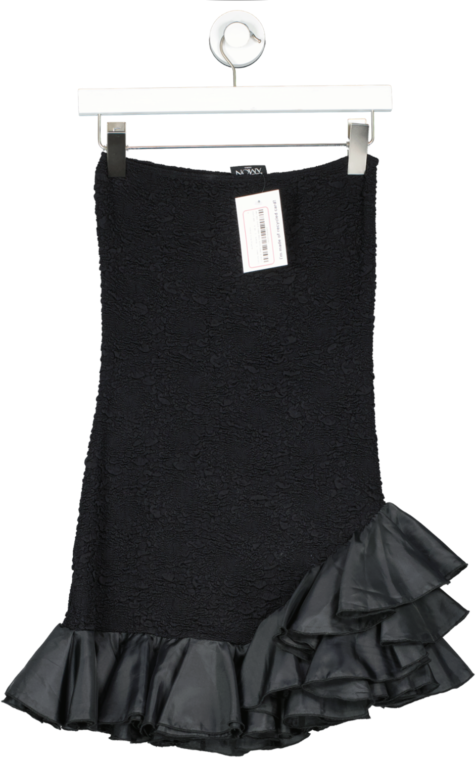 Lesley Amon Black Ruffle Mini Dress UK S