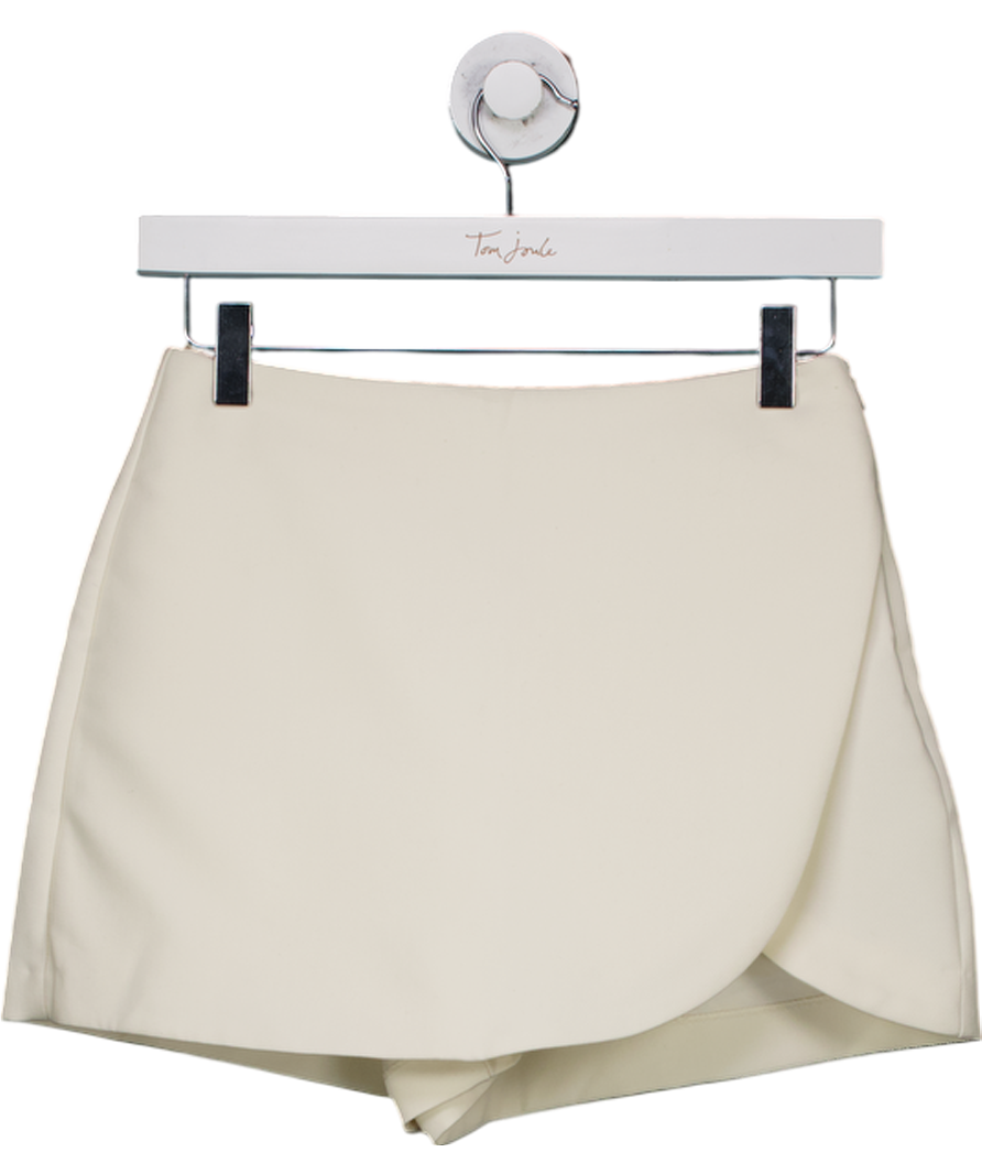 ZARA White Asymmetric Skort UK XS
