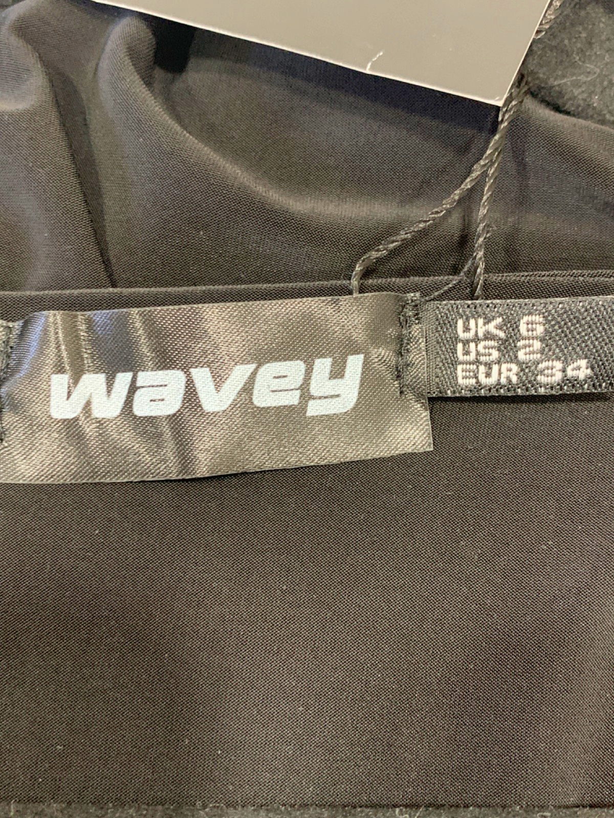 Wavey Black Sleeveless Dress UK 6