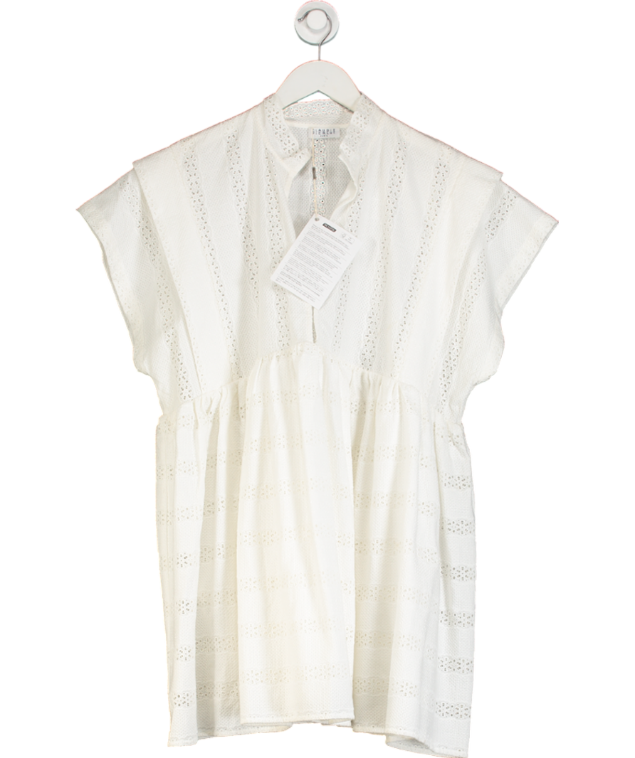 Claudie Pierlot Ecru Guipure lace dress UK 12