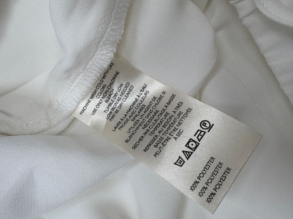 Anthropologie White Maeve Silky Drawstring Parachute Trousers UK S