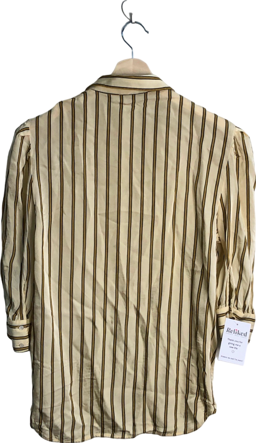 Sandro Beige Striped Shirt UK 12