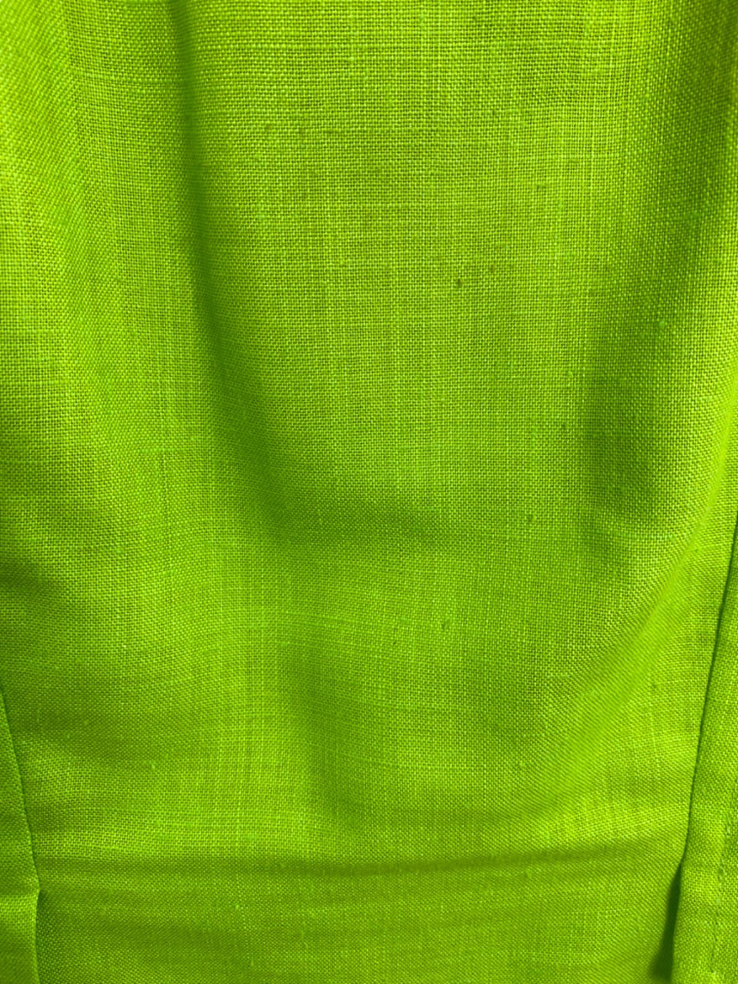 Guy Laroche Paris Vintage Green Linen blend Midi Dress UK 16