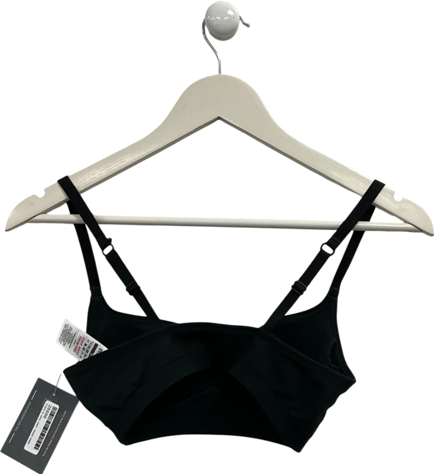 gymshark Black Ruched Sports Bra UK S