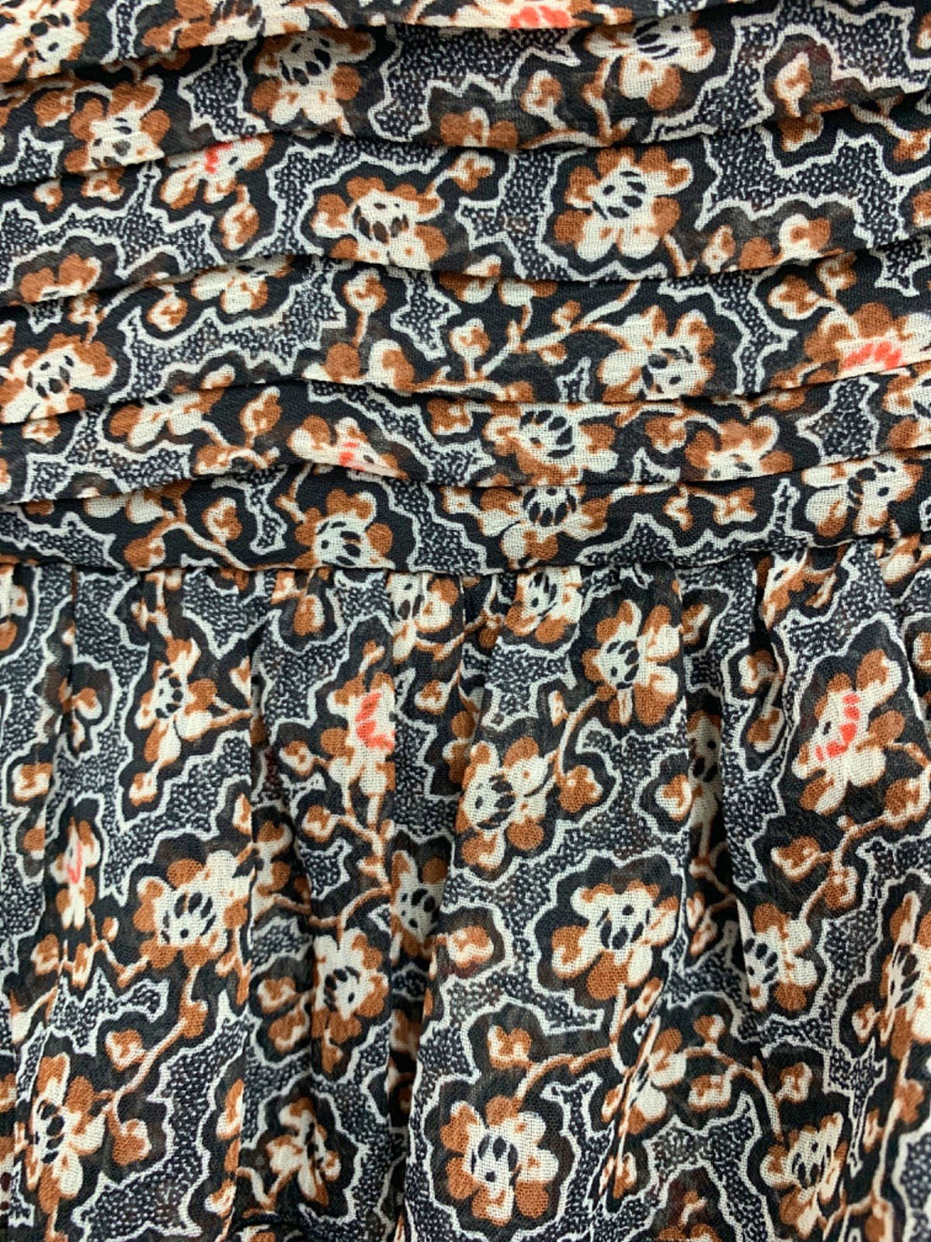 Me + Em Black Floral Tiered Skirt UK 8