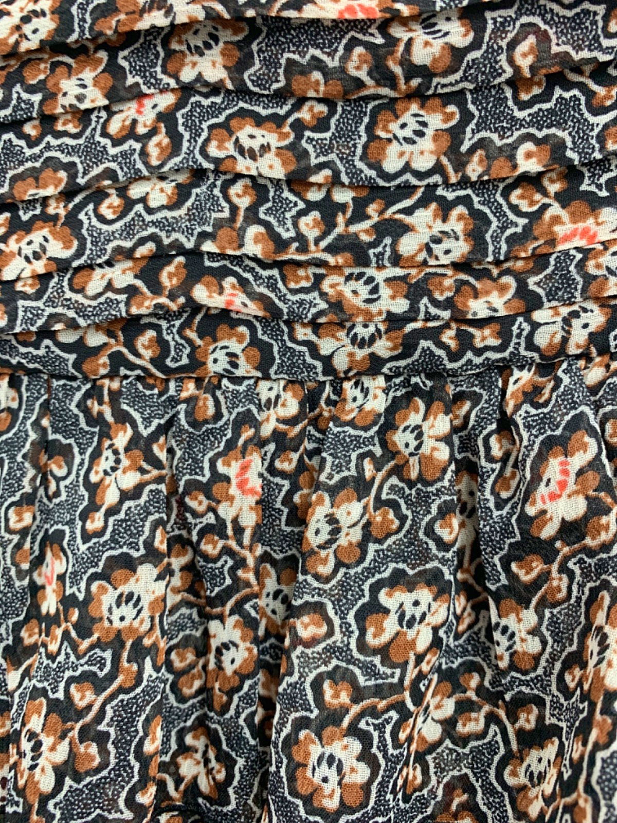 Me + Em Black Floral Tiered Skirt UK 8