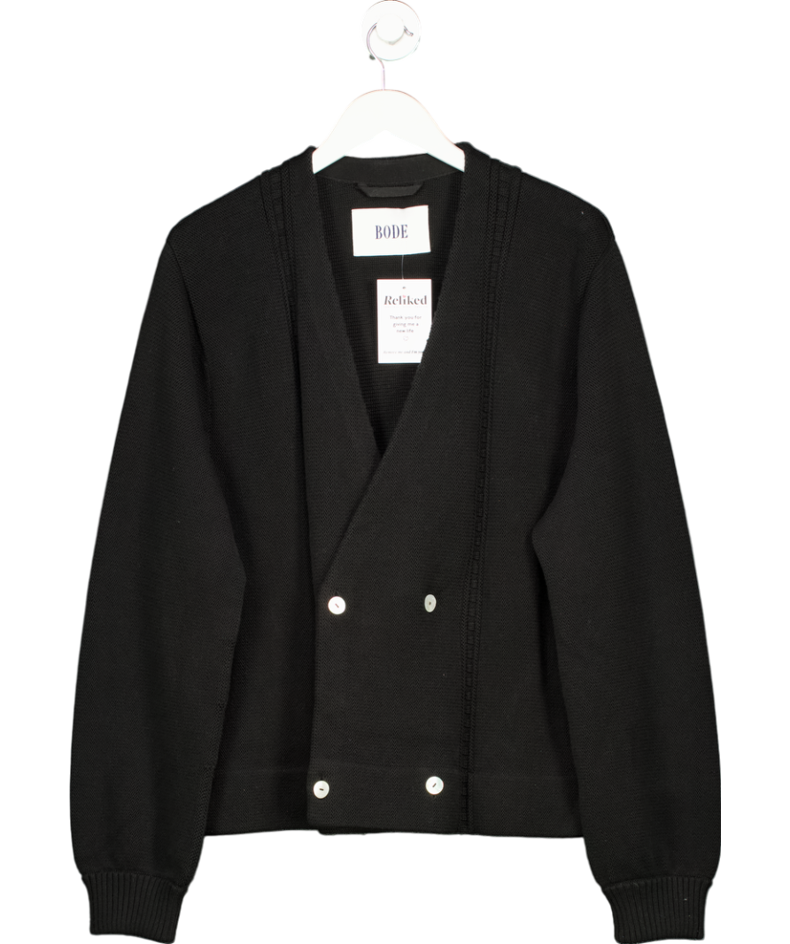 Bode Black Double Breasted Cardigan UK L/XL