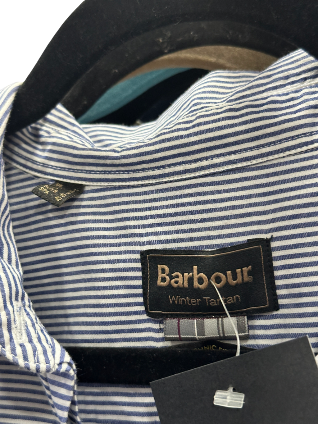 Barbour Blue Relaxed Striped Tunic Fit Shirt UK 12