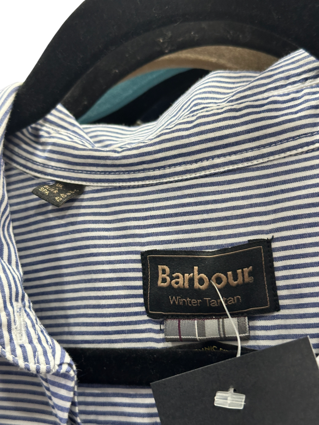Barbour Blue Relaxed Striped Tunic Fit Shirt UK 12