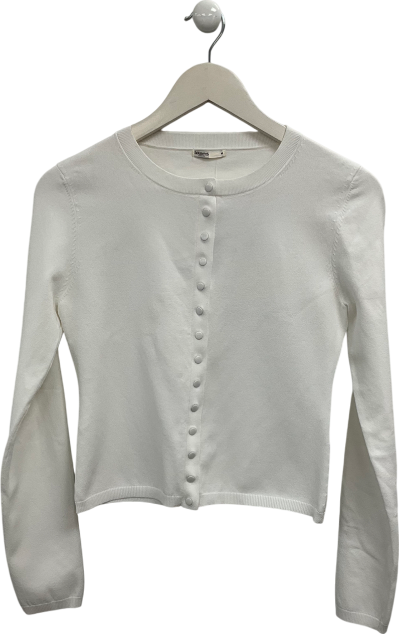 House of CB White Riva Slim Fit Cardigan UK M