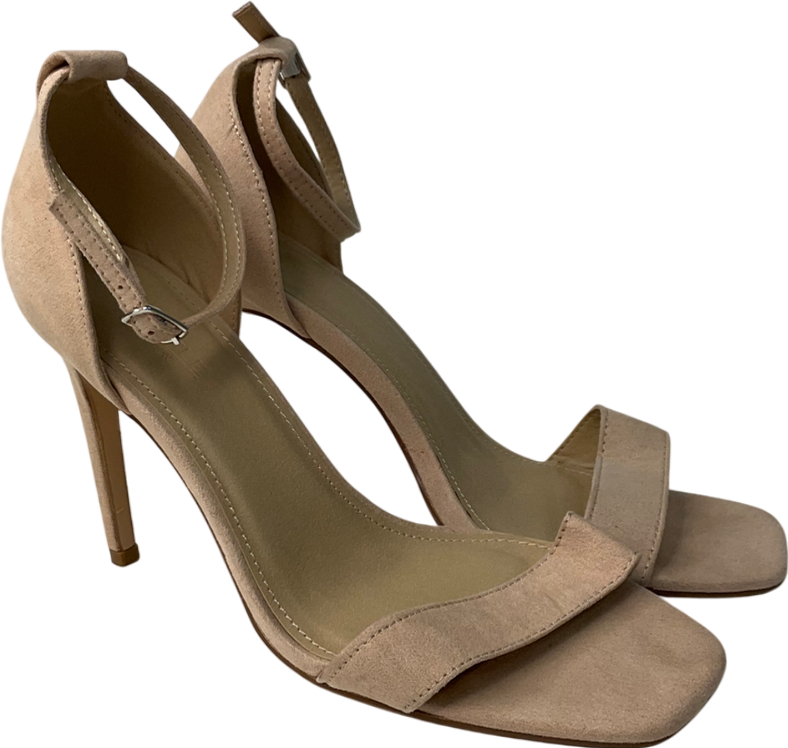 Truffle Collection Cream Block Heel Shoes In Beige UK 5 EU 38 👠