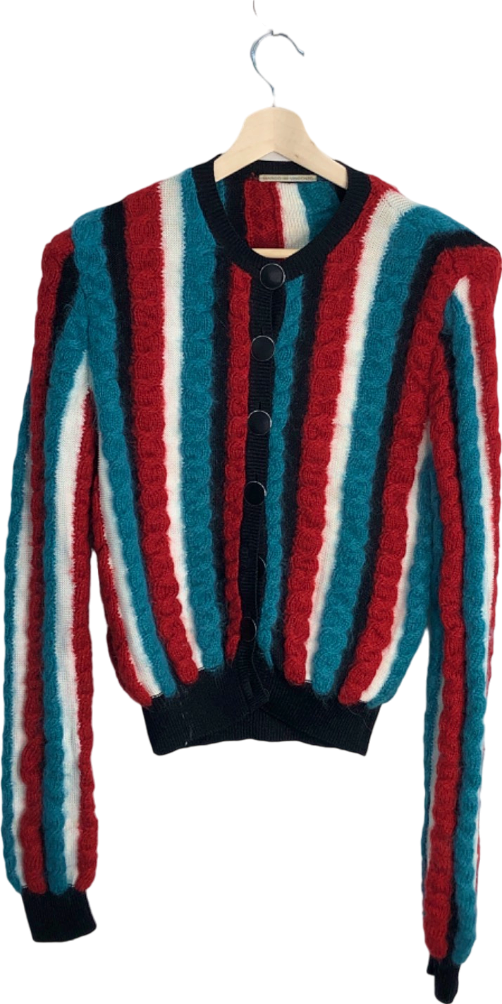 Marco De Vincenzo Multicolour Striped Cardigan UK 10