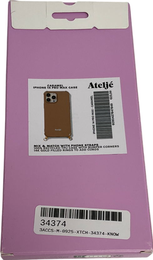 Atelje Brown Caramel Iphone 14 Pro Max Case One Size