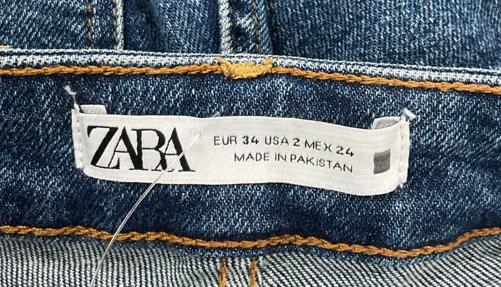 ZARA Blue Z1975 Flared High-waist Jeans UK 6