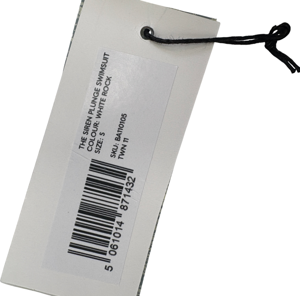 Baiah White The Siren Plunge Swimsuit UK S