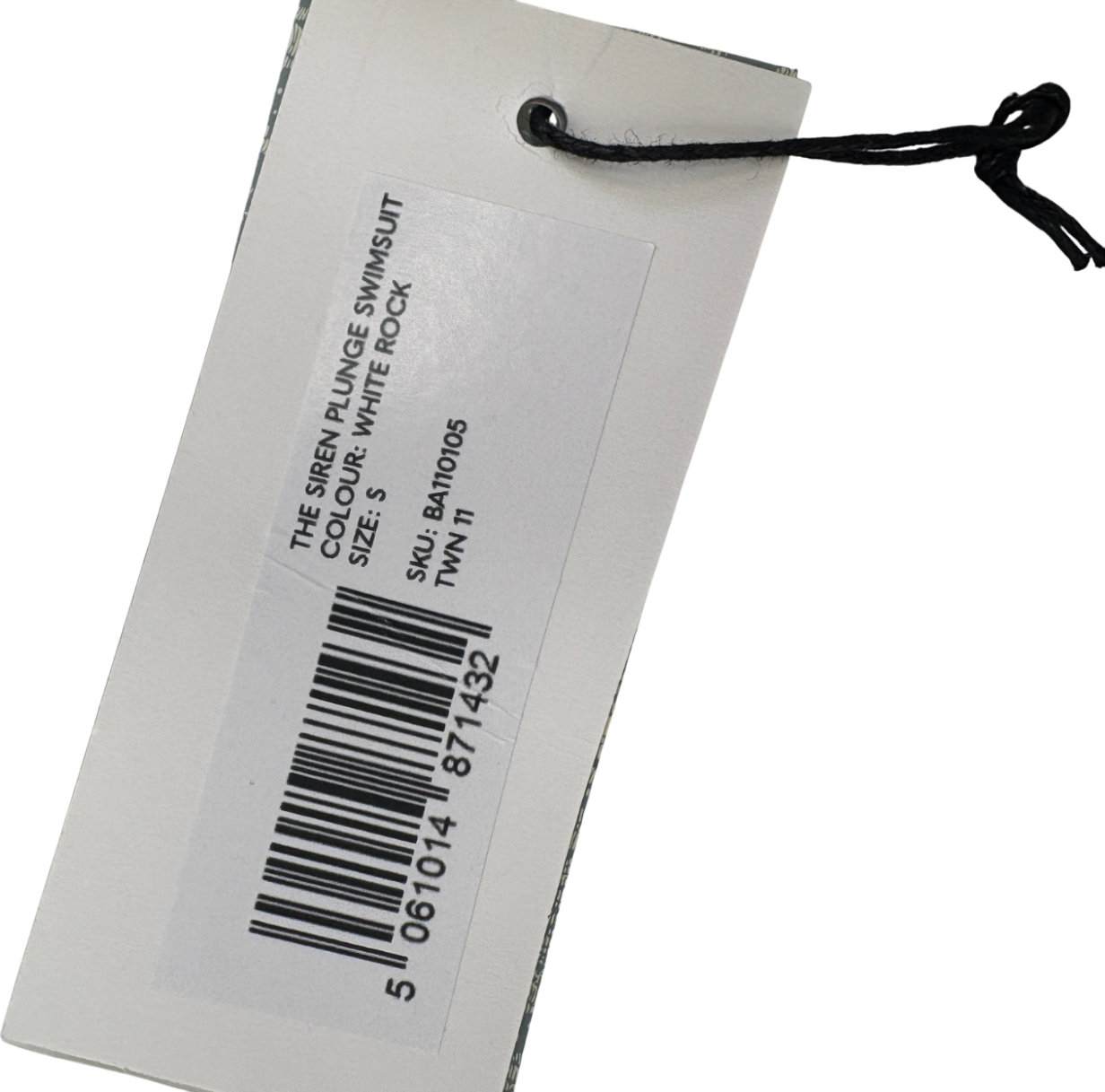 Baiah White The Siren Plunge Swimsuit UK S