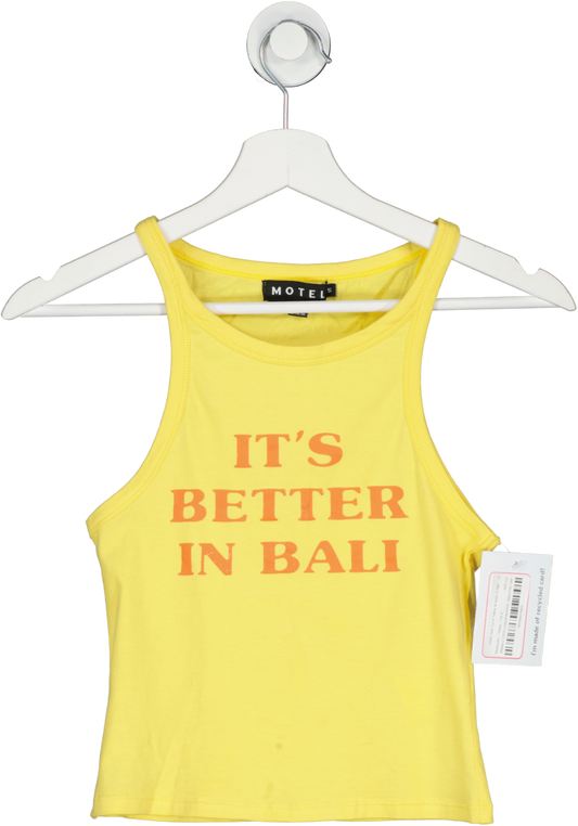 Motelrocks Carter Vest Top In Yellow Its Better In Bali UK S