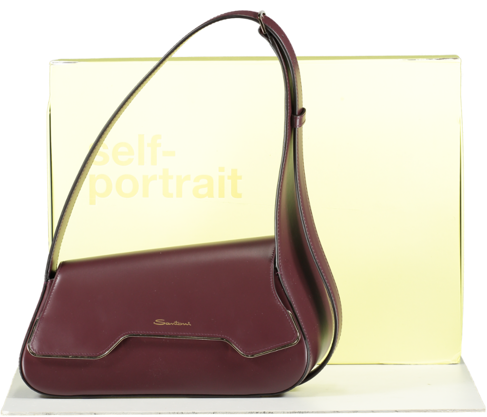 Santoni  Burgundy Leather The Pluto Bag