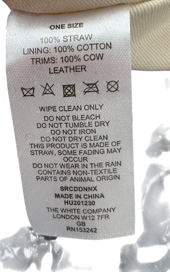 The White Company Beige Straw Shoulder Bag One Size