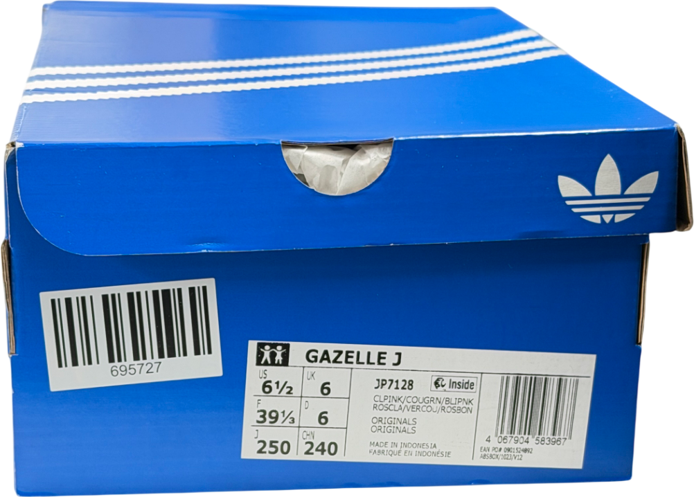ADIDAS Gazelle Pink / Green Trainers Jp7128 U UK 6 EU 39