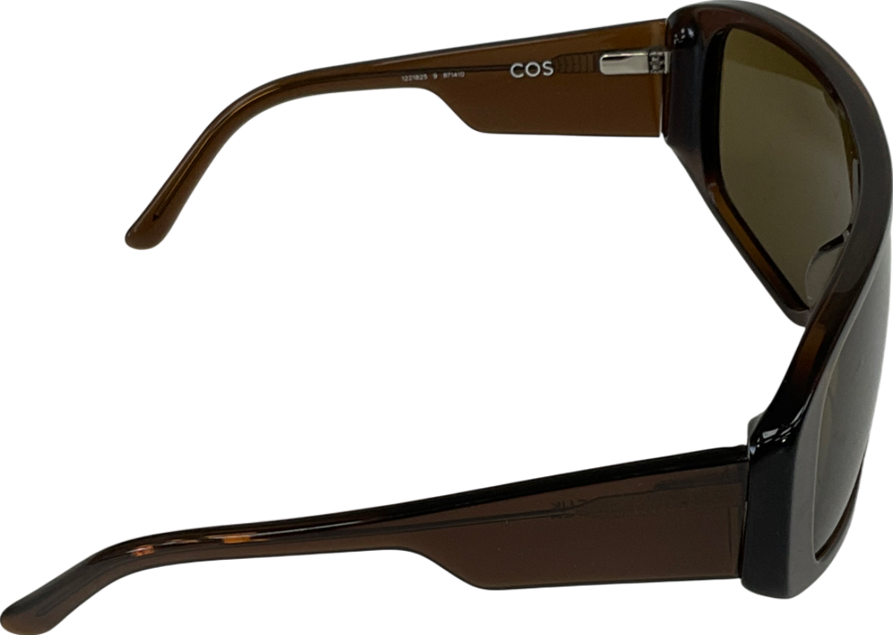 cos Brown Oversized Visor Sunglasses