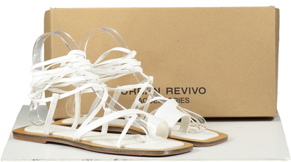 Urban Revivo White Toe Thong Heeled Sandals UK 4.5 EU 37.5 👠