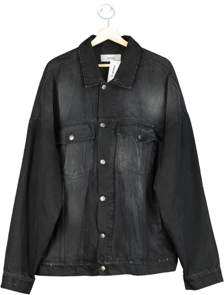 Arcana Black Denim Jacket UK M
