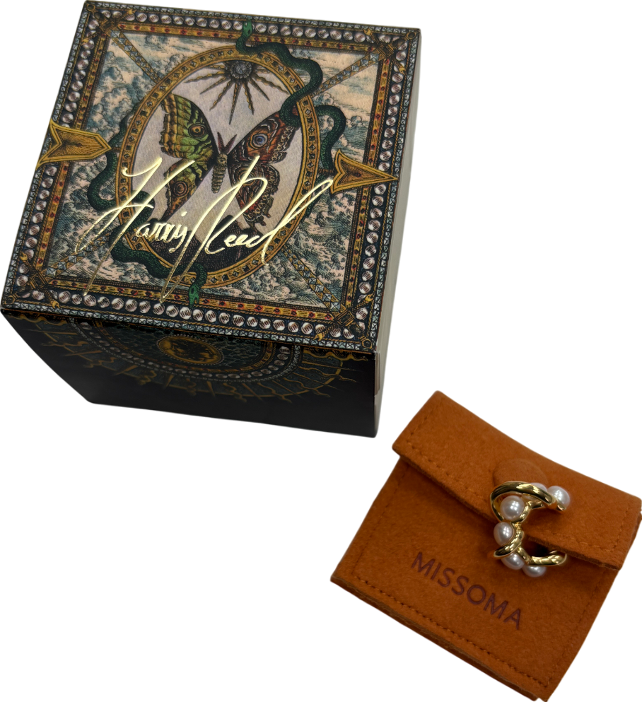 Missoma Molten Pearl 18ct Gold Twisted Double Ear Cuff